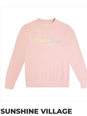 Sunshine Village Pink Crewneck Sweatshirt